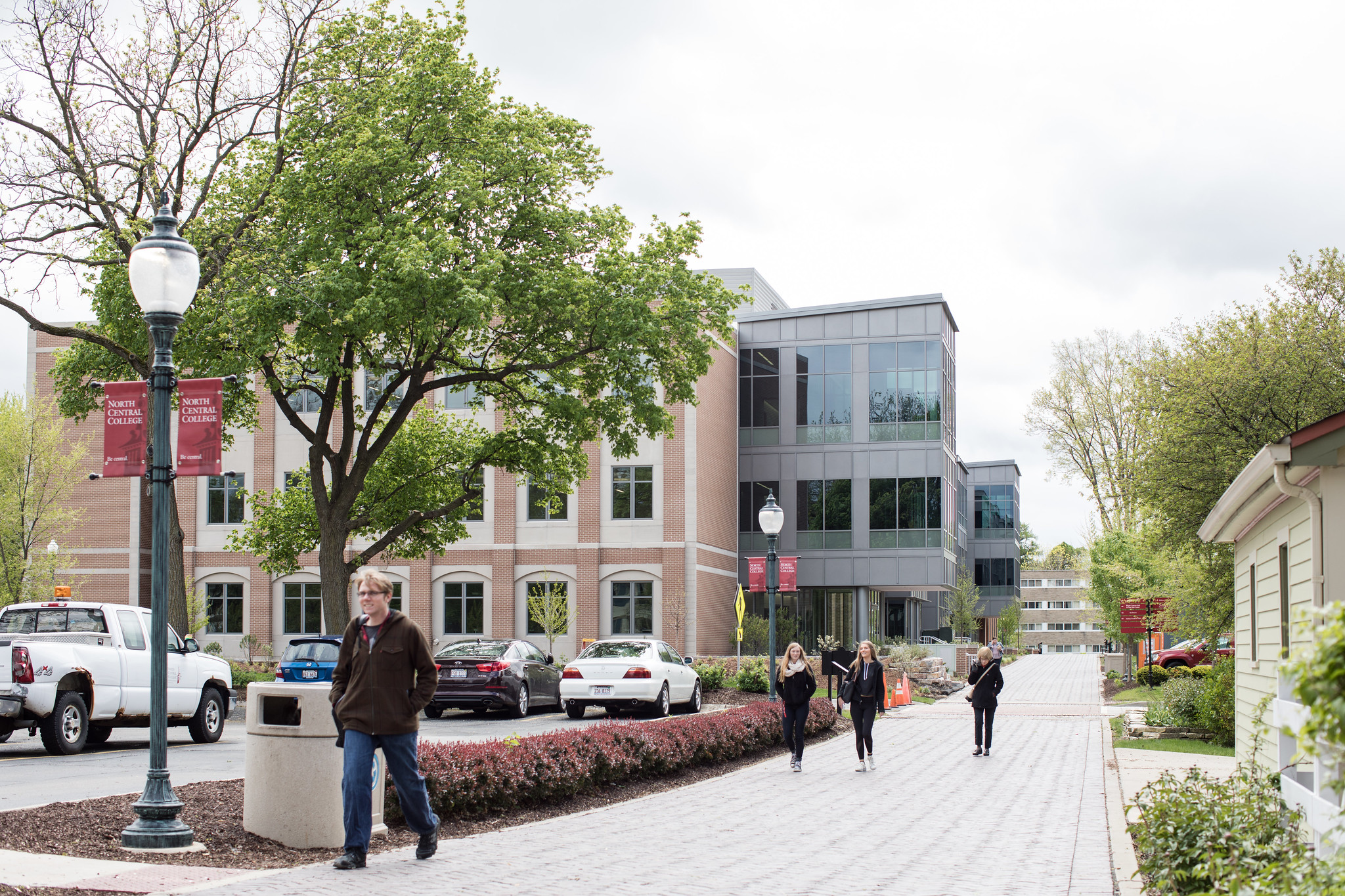 Students walking on campus