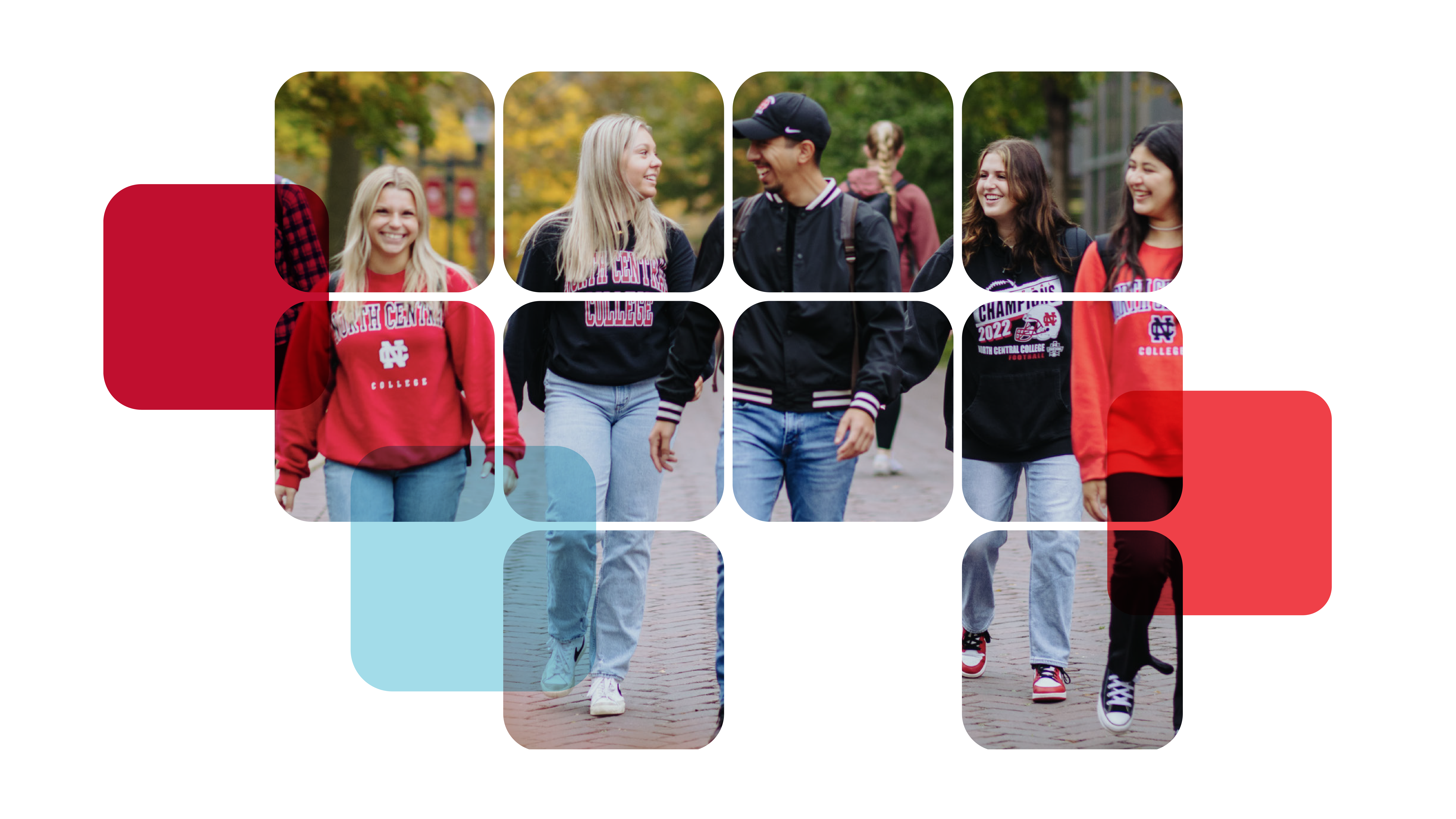 Students walking on campus