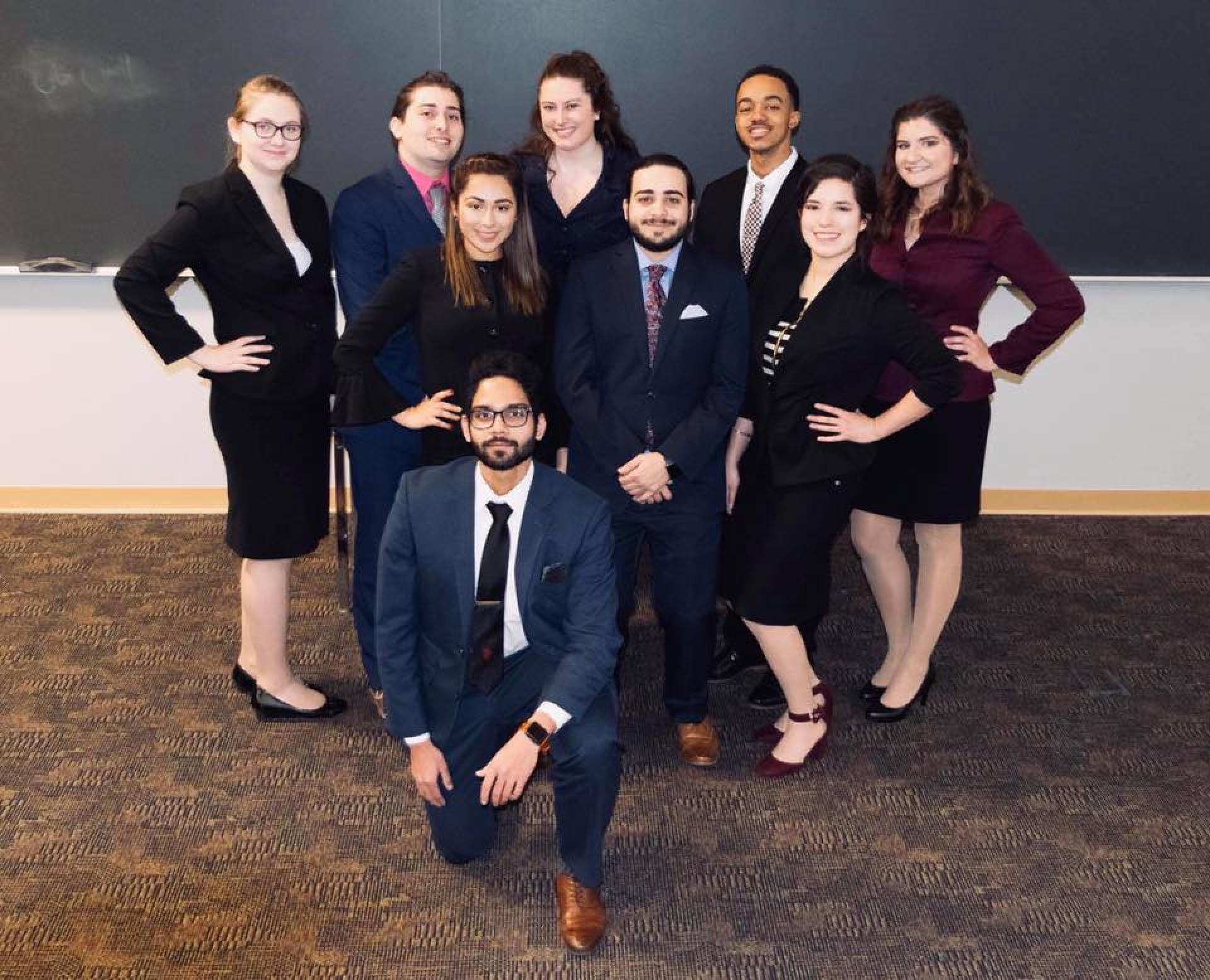Members of the North Central College forensics team.