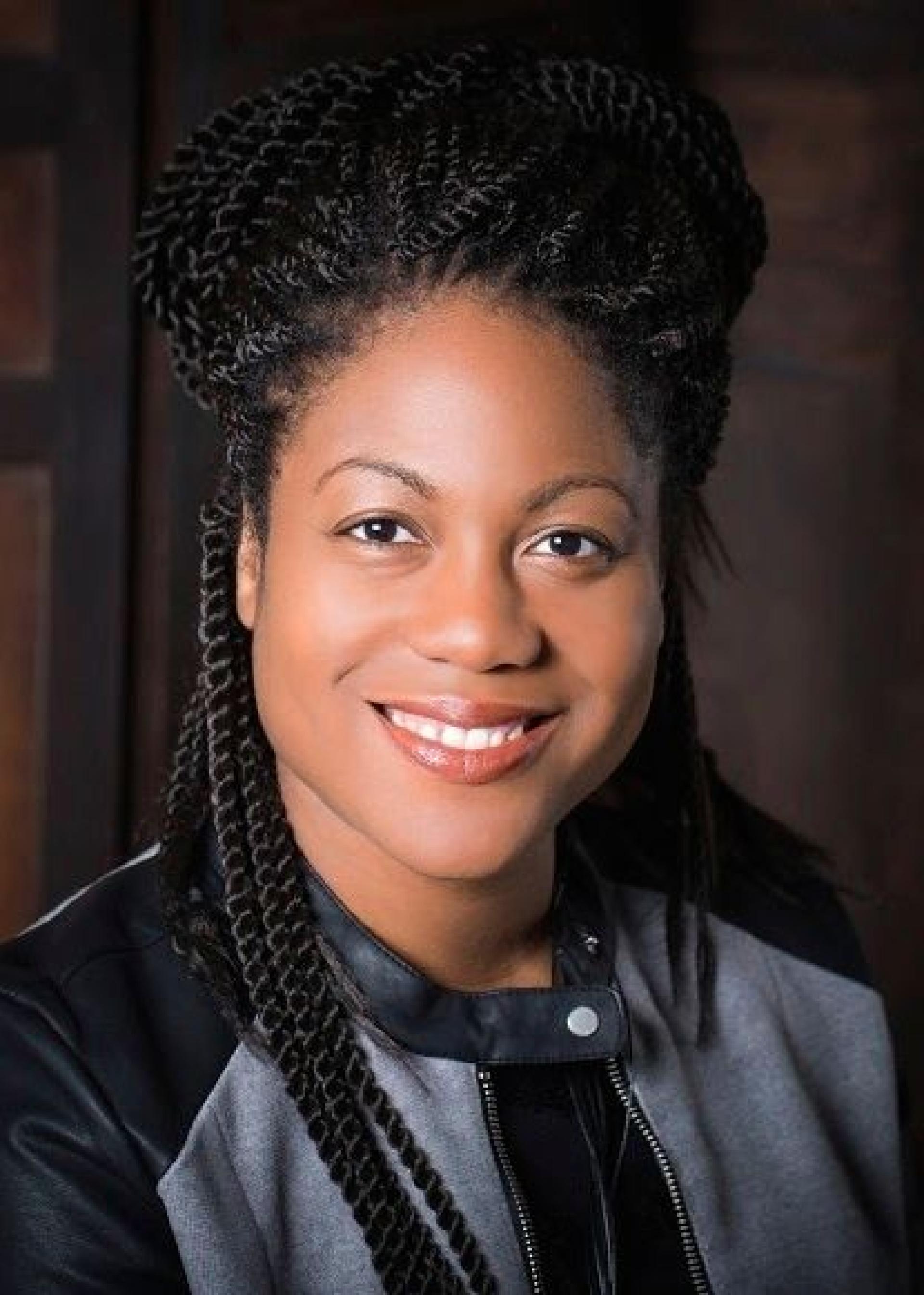 A picture of Austin Channing Brown, who spoke at North Central College.