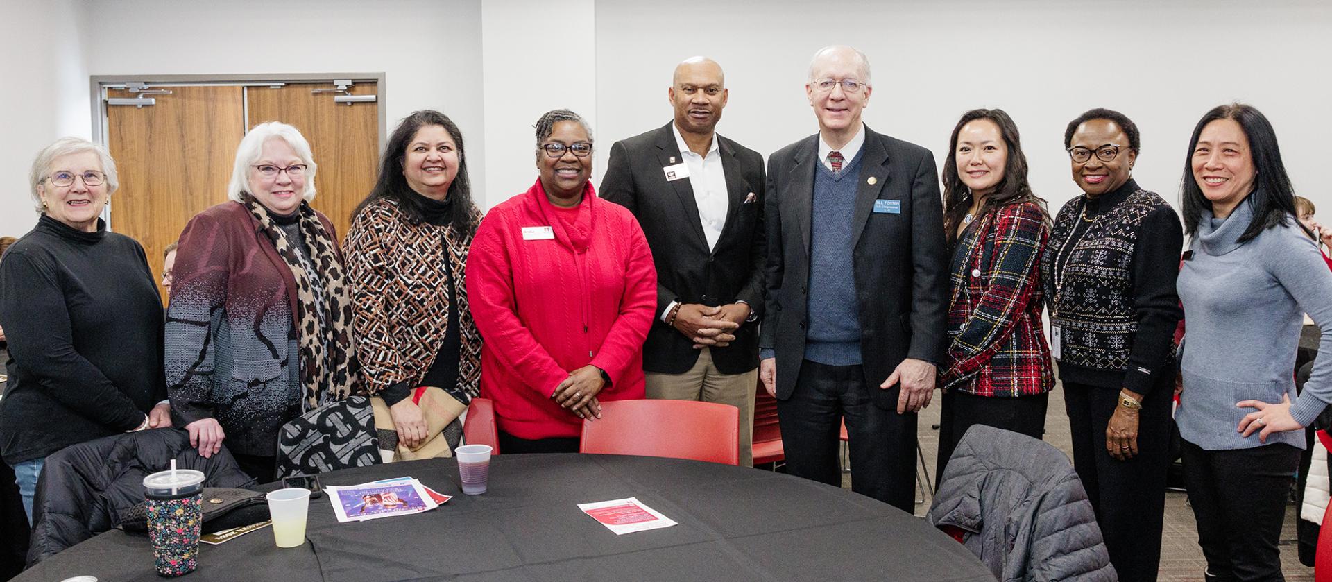 President Anita Thomas, Representative Bill Foster, and other dignitaries.