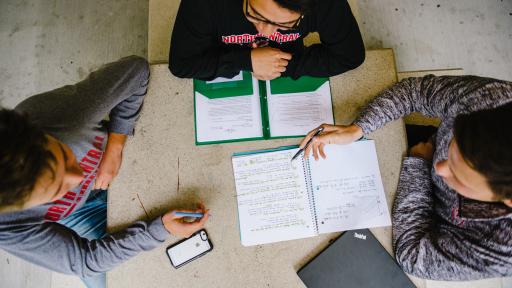 students studying 