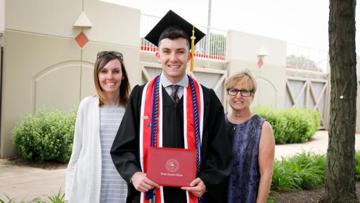 Connor Lejman at graduation