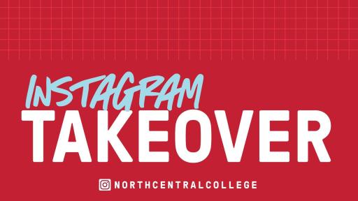 A red Instagram Story takeover graphic.