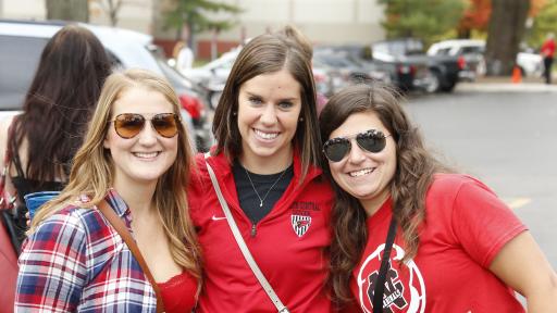 students at homecoming