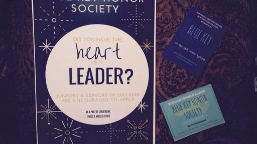 Posters and materials for the Blue Key Honor Society.